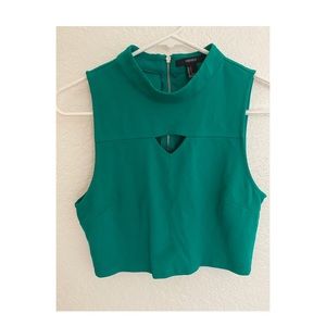 Forwver21 green crop top